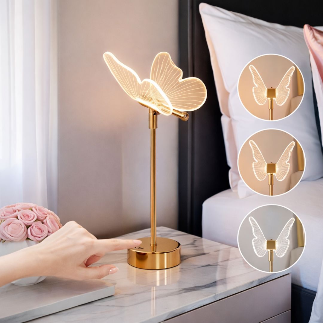 Luminária Abajur de Mesa - Butterfly 43cm