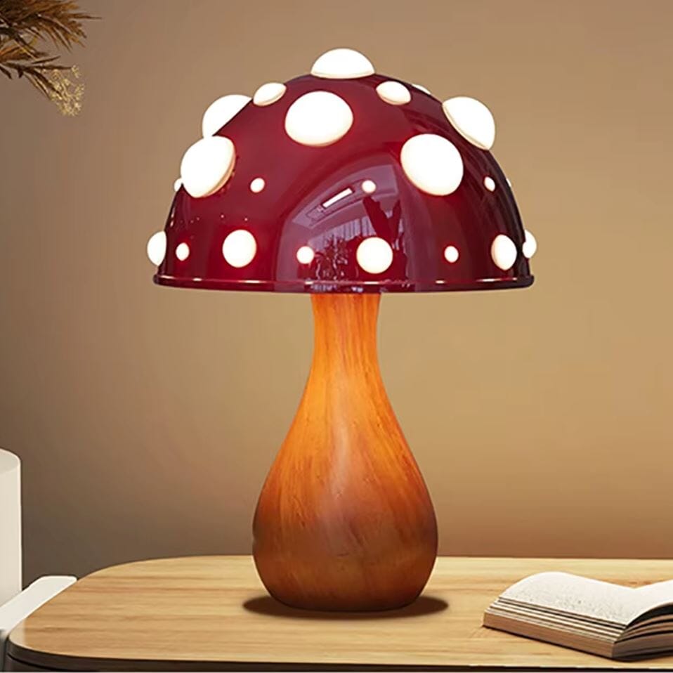 Luminária Abajur de Mesa Cogumelo Realista em Led
