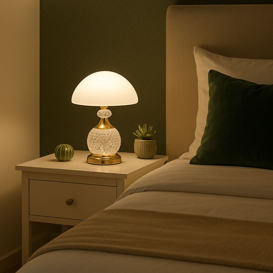 Luminária Abajur de Mesa Cogumelo Retrô Deluxe - Decors