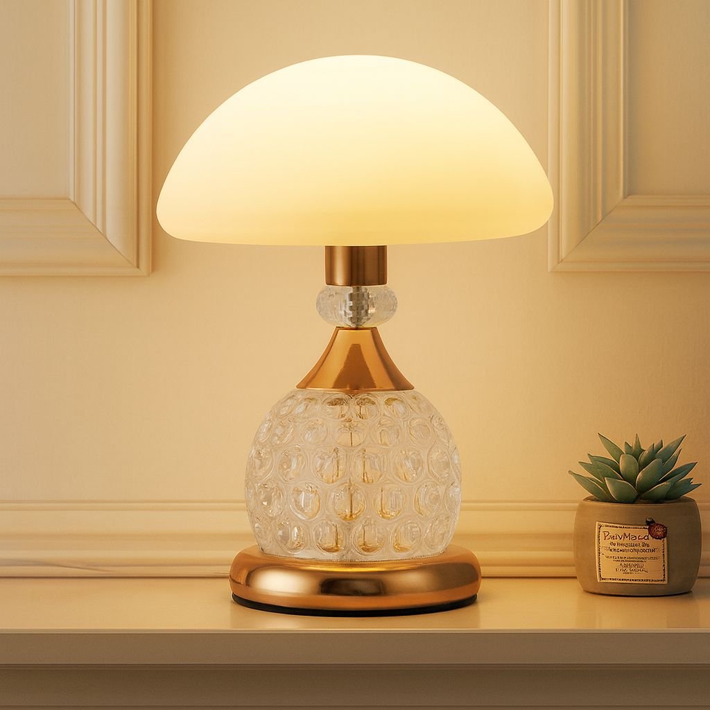Luminária Abajur de Mesa Cogumelo Retrô Deluxe - Decors