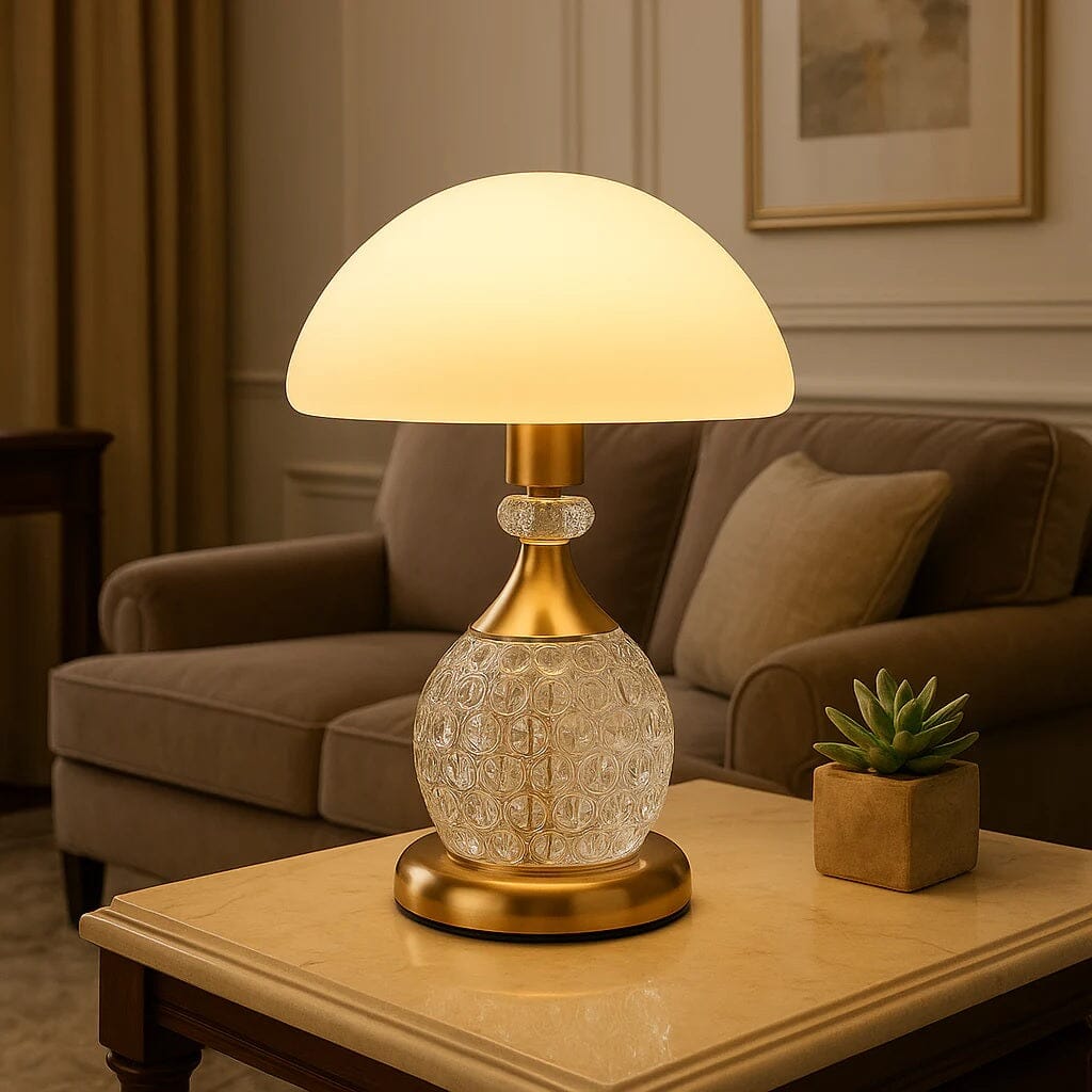 Luminária Abajur de Mesa Cogumelo Retrô Deluxe - Decors