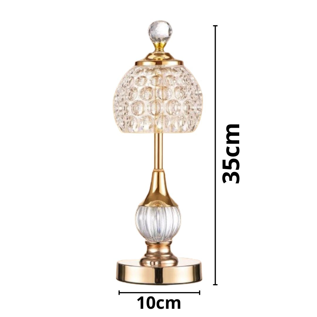 Luminária Abajur de Mesa Cristal Vintage Royale