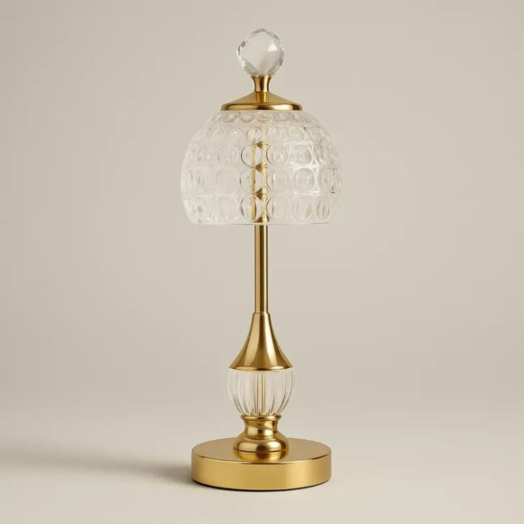 Luminária Abajur de Mesa Cristal Vintage Royale