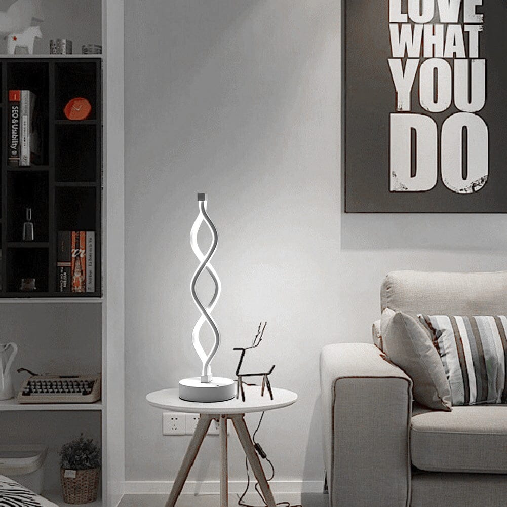 Luminária Abajur de Mesa Espiral Dupla 36cm - Decors