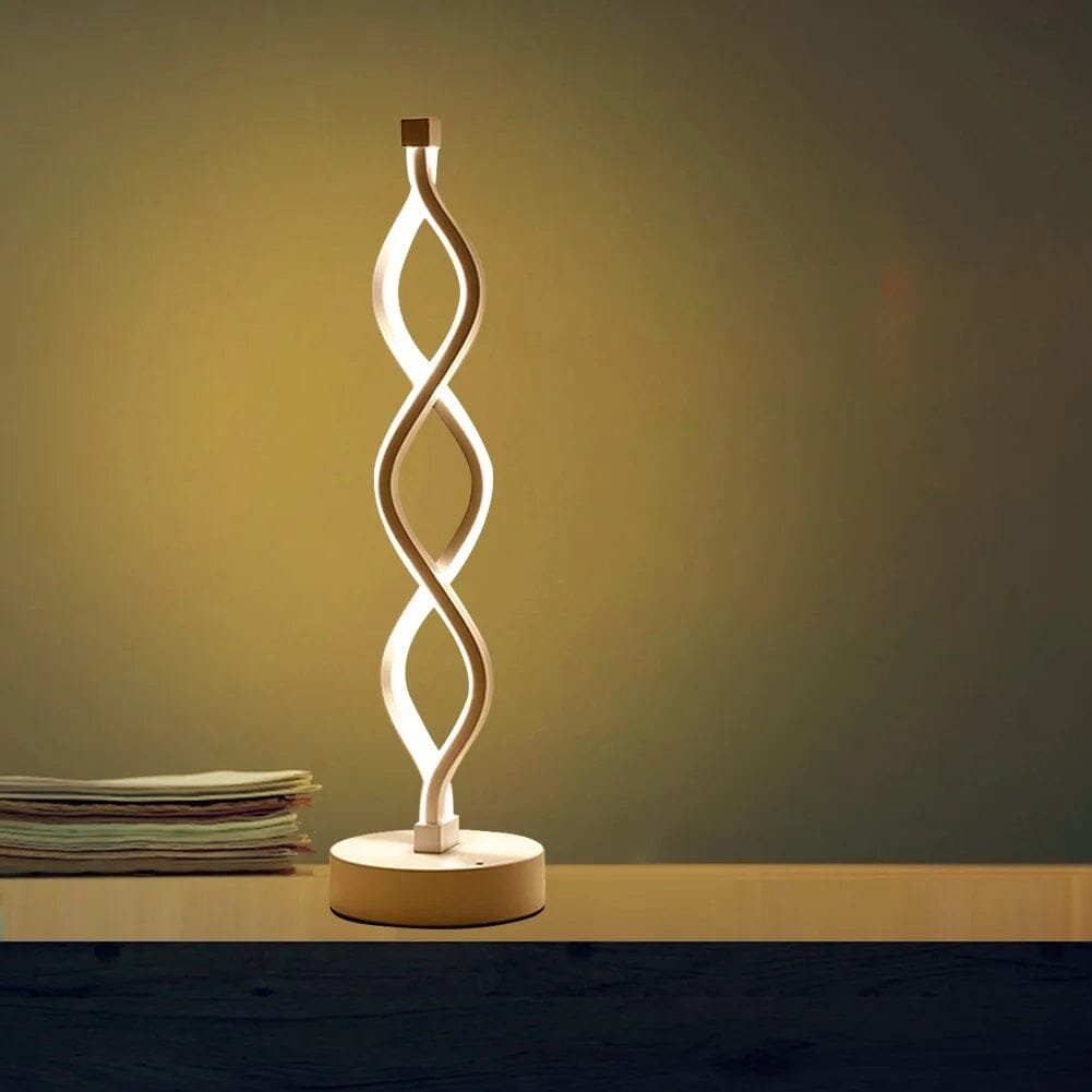 Luminária Abajur de Mesa Espiral Dupla 36cm - Decors