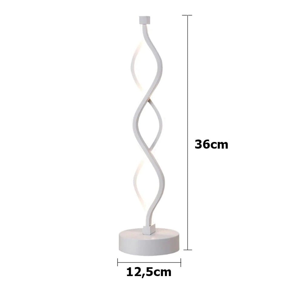 Luminária Abajur de Mesa Espiral Dupla 36cm - Decors