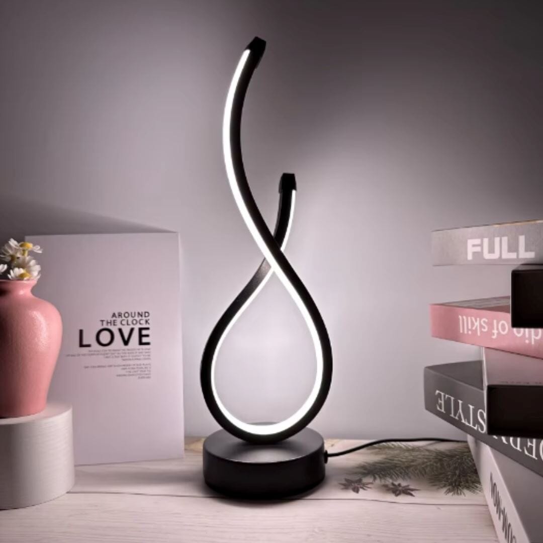 Luminária Abajur de Mesa Espiral em Gota Light