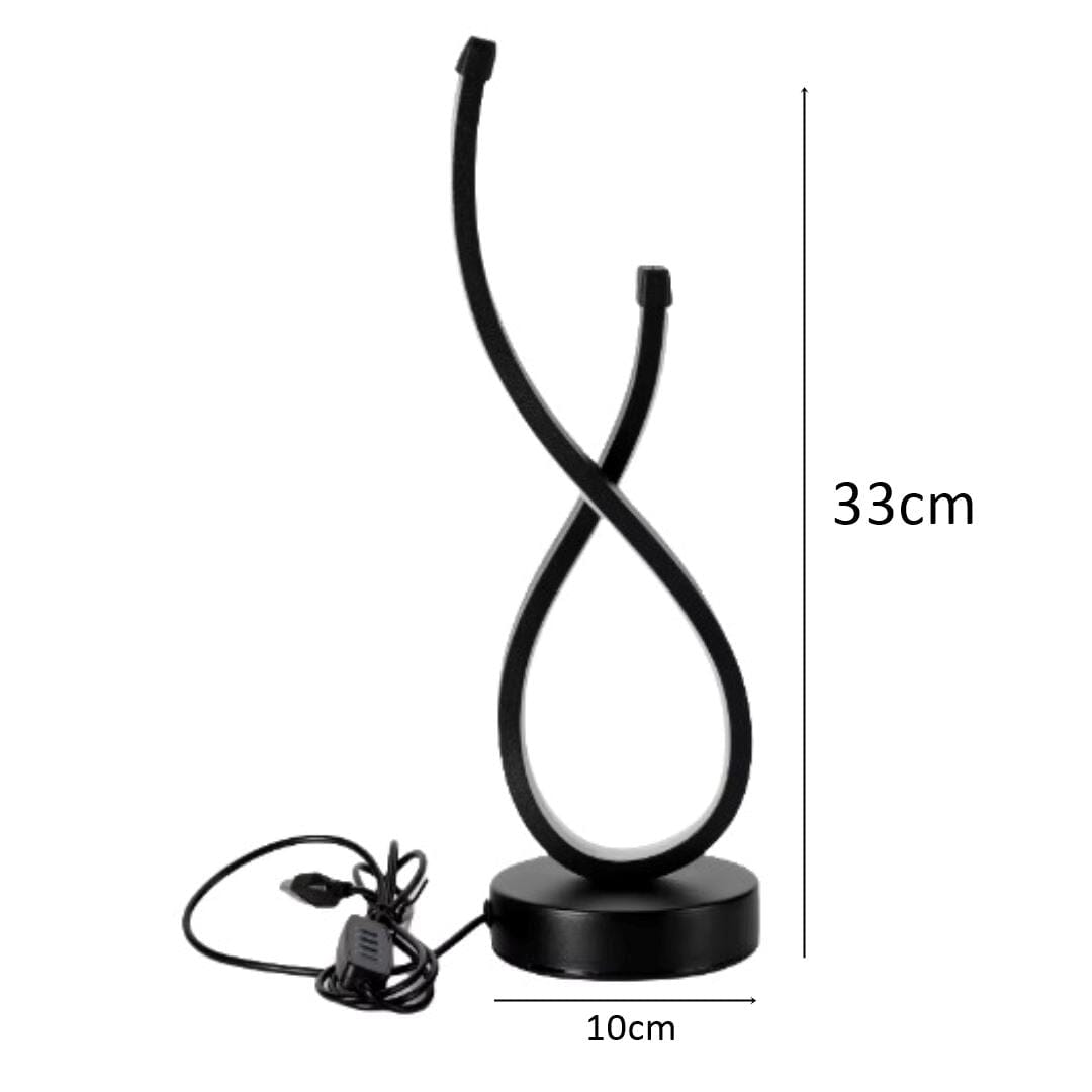 Luminária Abajur de Mesa Espiral em Gota Light