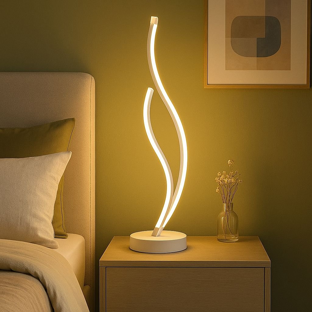 Luminária Abajur de Mesa Espiral Ivar em Led 50cm - Decors