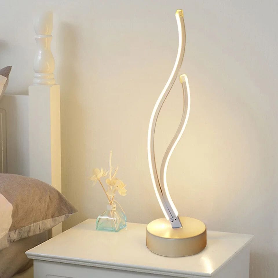 Luminária Abajur de Mesa Espiral Ivar em Led 50cm - Decors