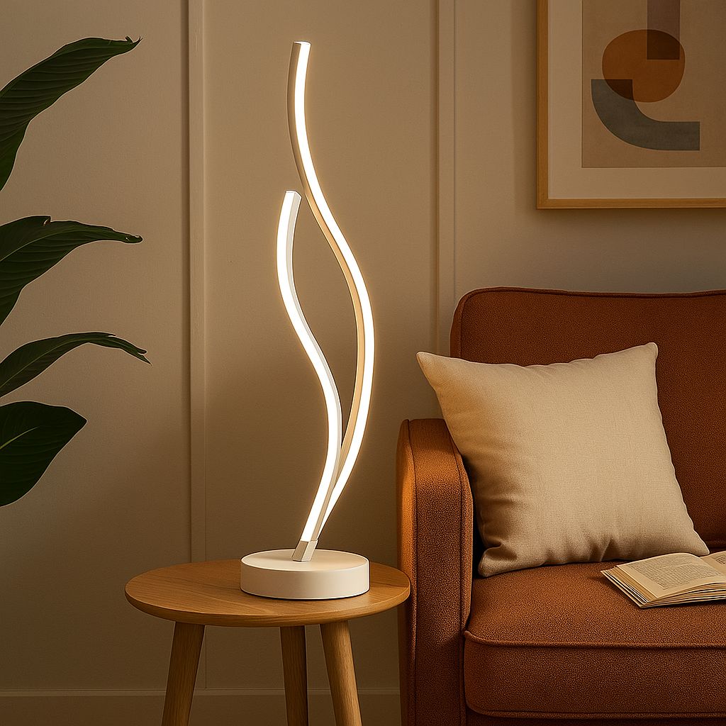 Luminária Abajur de Mesa Espiral Ivar em Led 50cm - Decors