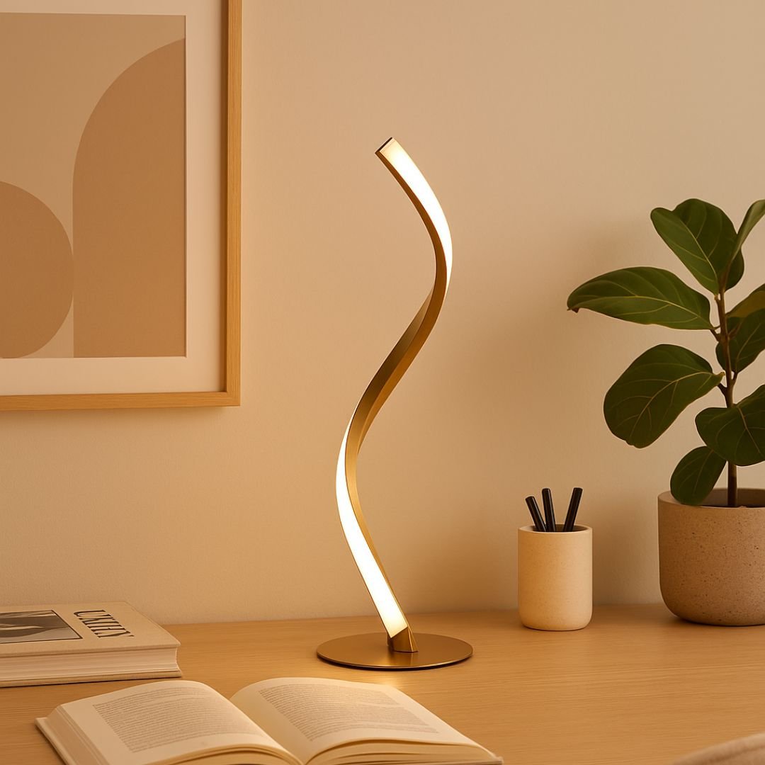 Luminária Abajur de Mesa Espiral Ivar II em LED - Decors