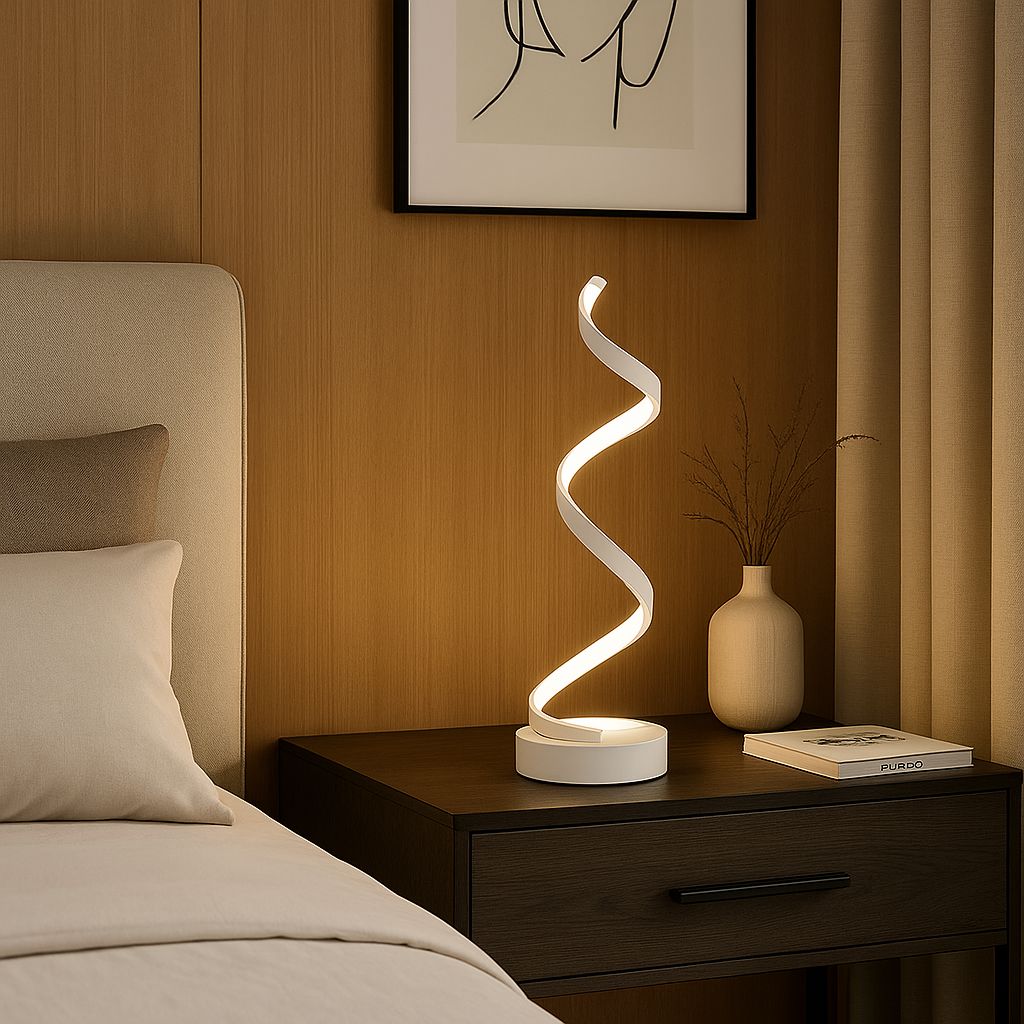 Luminária Abajur de Mesa Espiral Small Luna 34cm - Decors