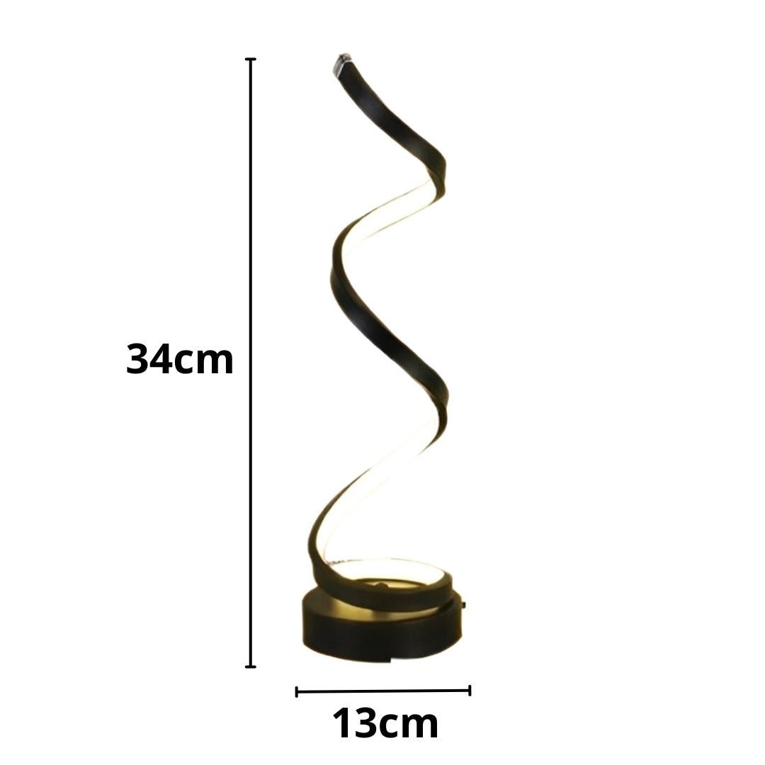 Luminária Abajur de Mesa Espiral Small Luna 34cm - Decors