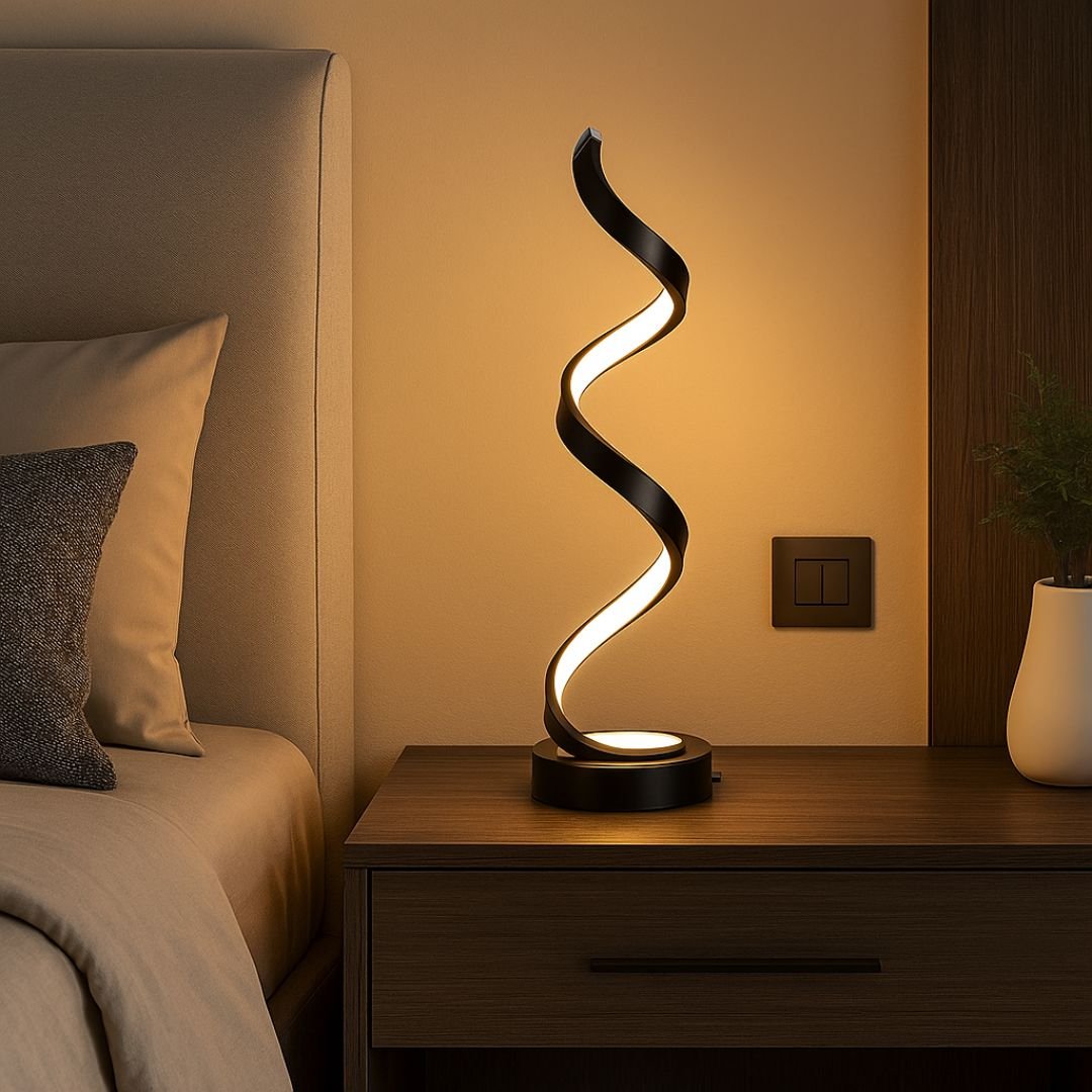 Luminária Abajur de Mesa Espiral Small Luna 34cm - Decors