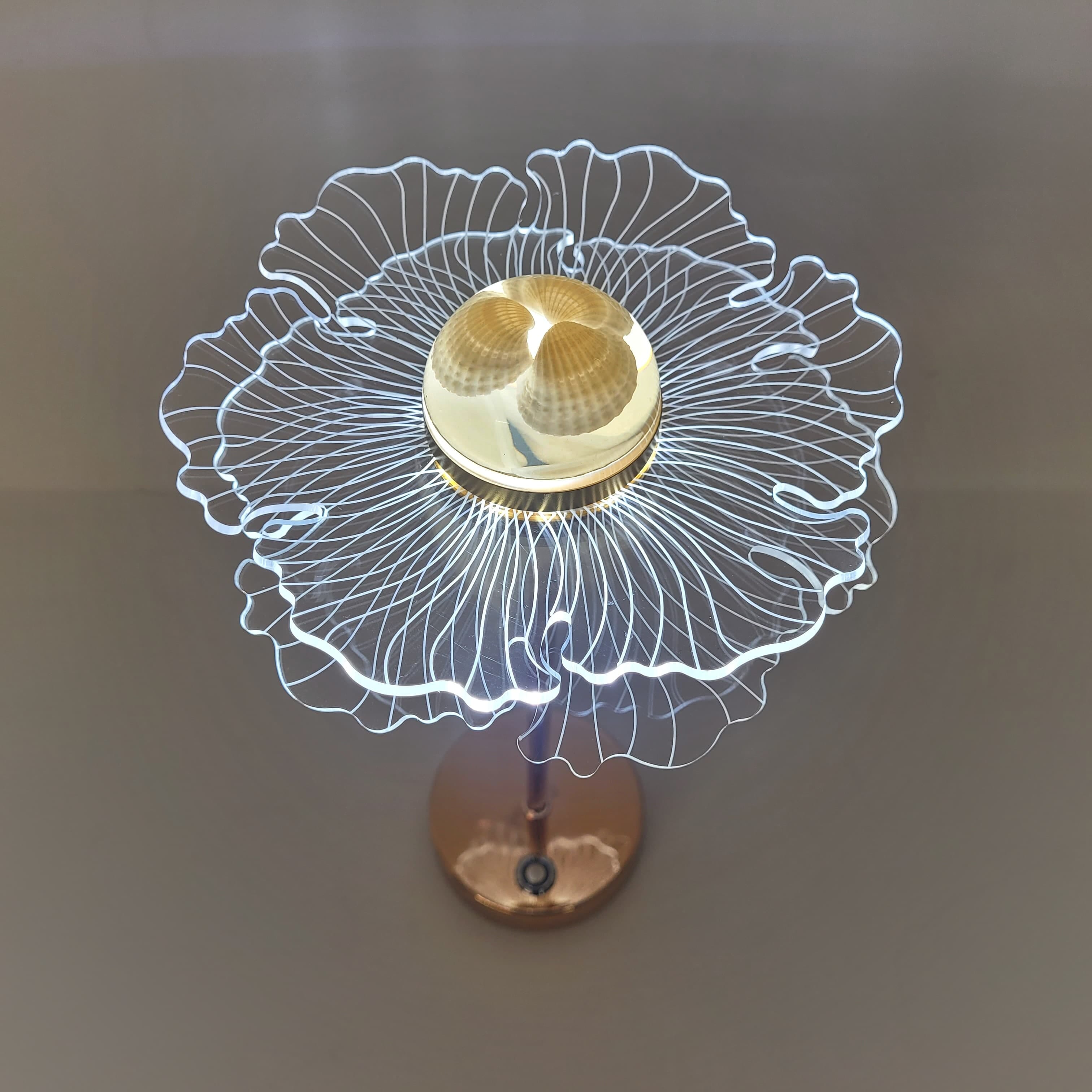 Luminária Abajur de Mesa Flower 38cm - Decors