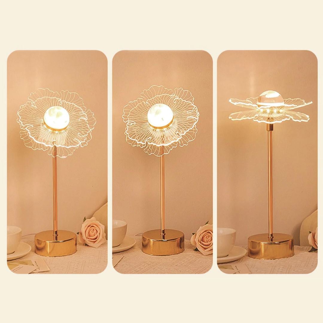 Luminária Abajur de Mesa Flower 38cm - Decors
