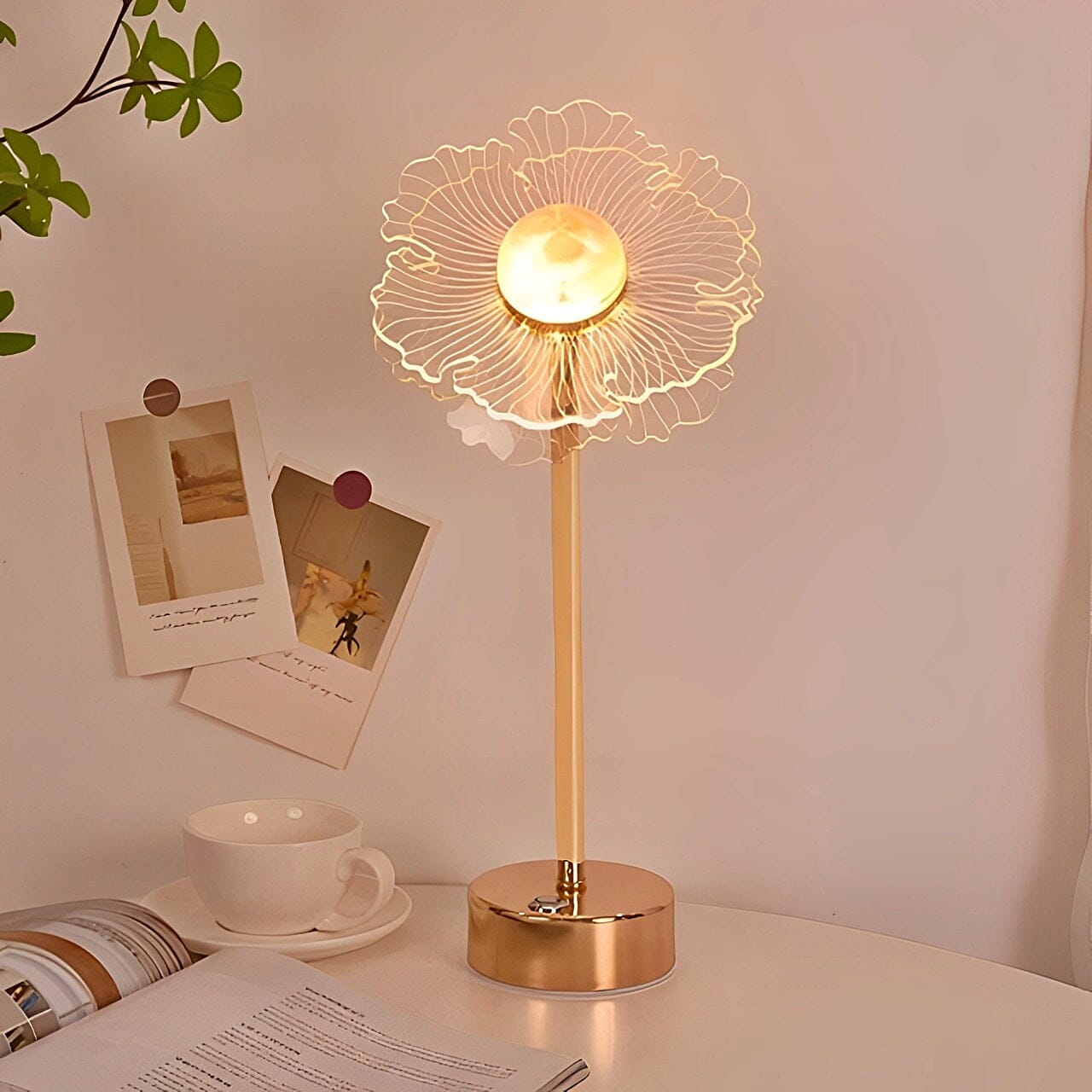 Luminária Abajur de Mesa Flower 38cm - Decors