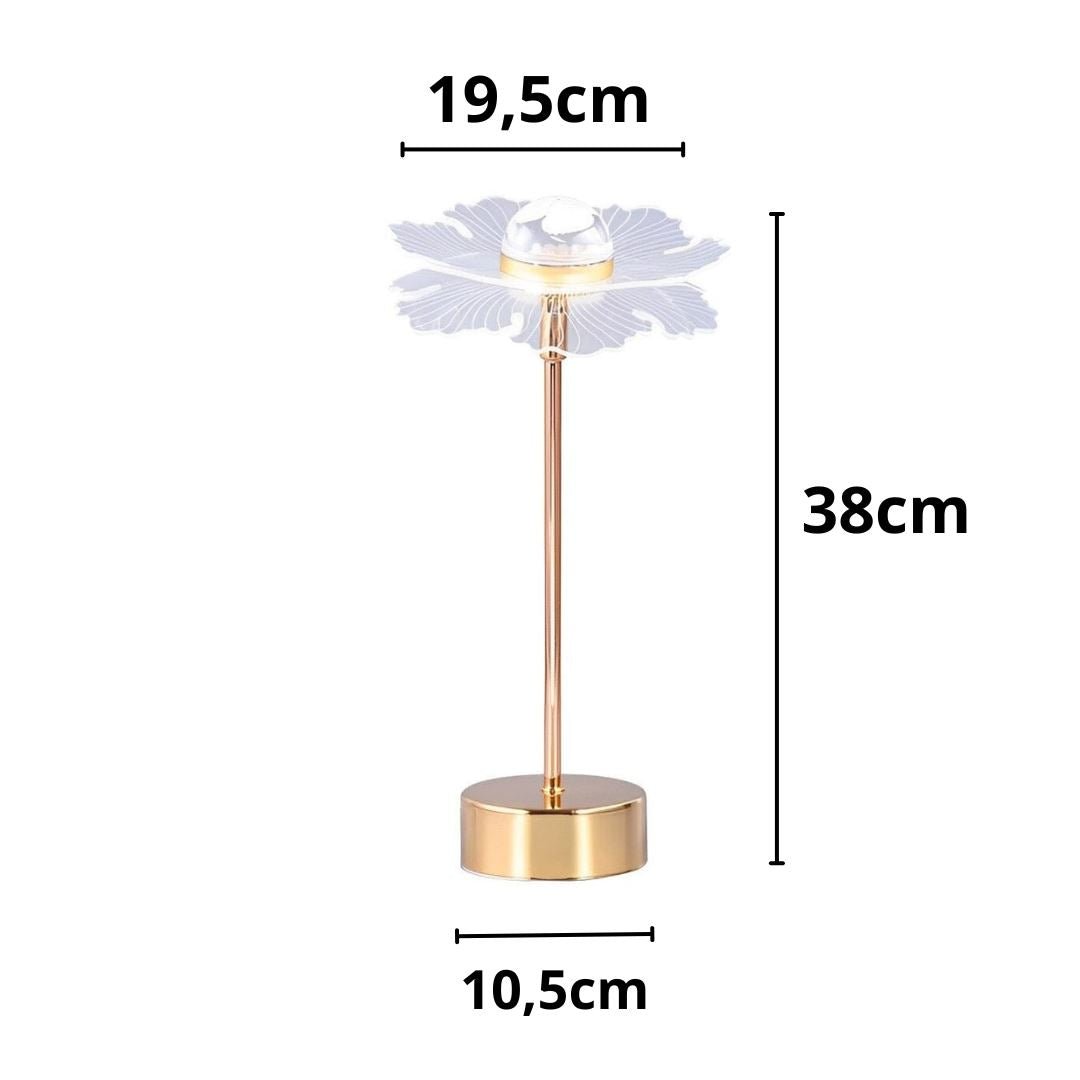 Luminária Abajur de Mesa Flower 38cm - Decors