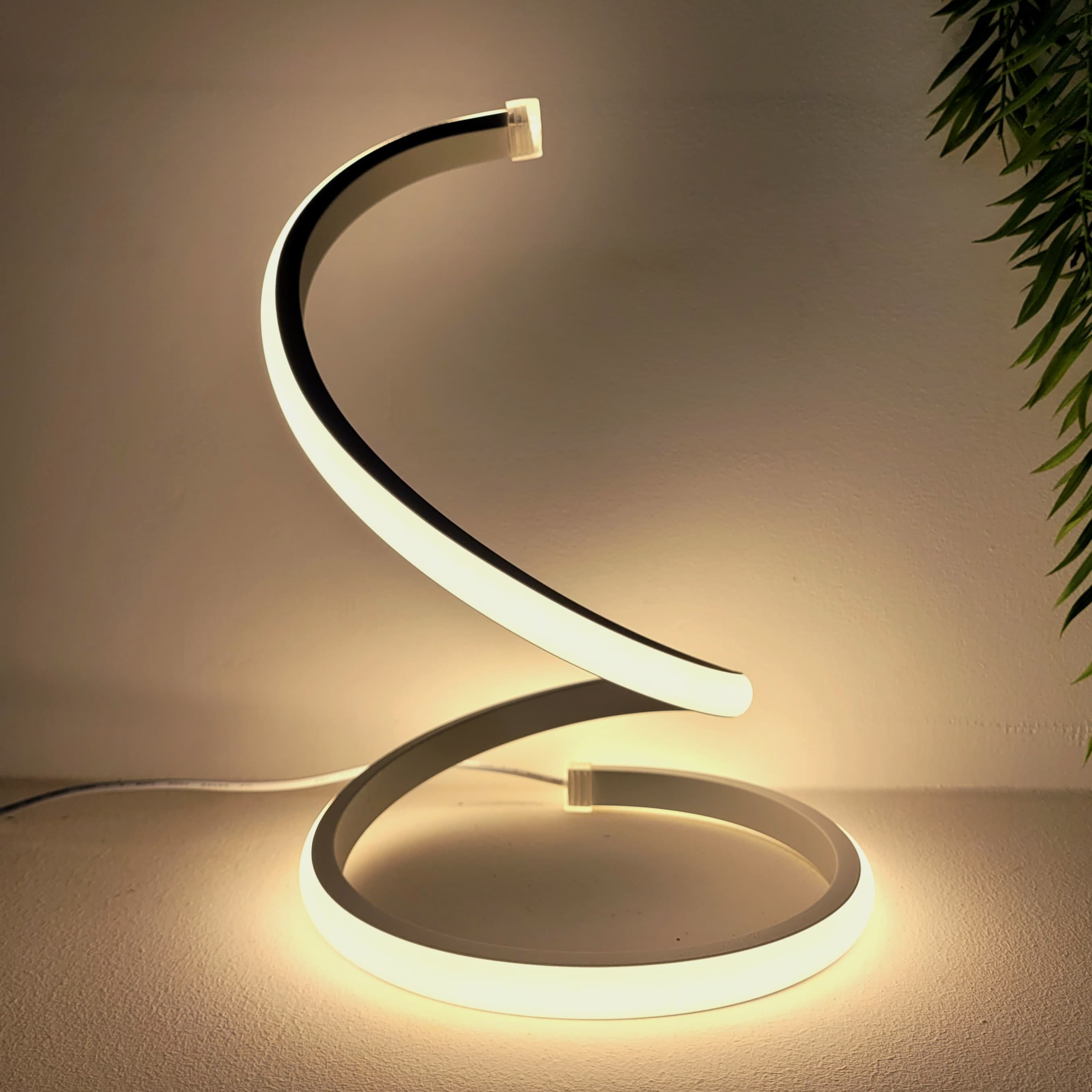 Luminária Abajur de Mesa Minimalista em Espiral - Decors