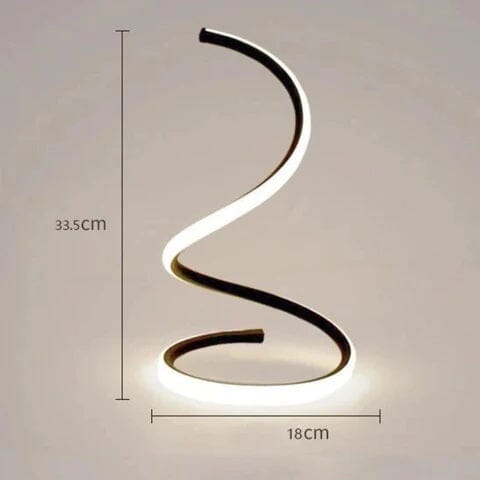 Luminária Abajur de Mesa Minimalista em Espiral - Decors