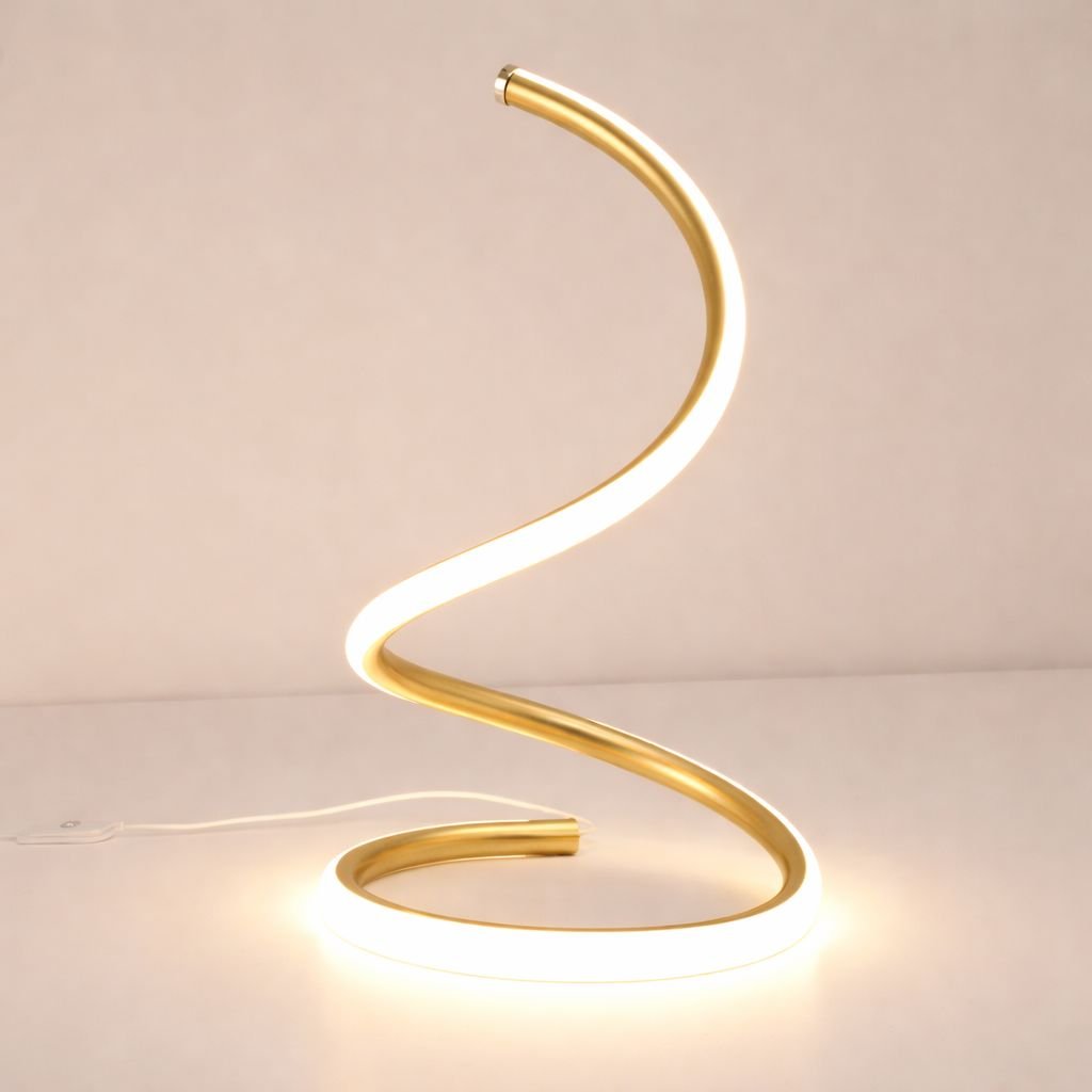 Luminária Abajur de Mesa Minimalista em Espiral - Decors