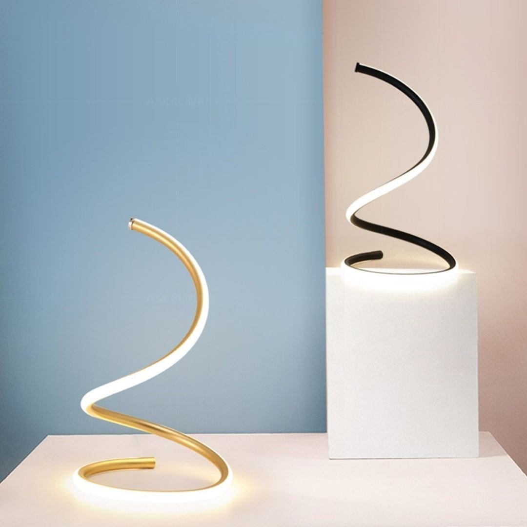 Luminária Abajur de Mesa Minimalista em Espiral - Decors