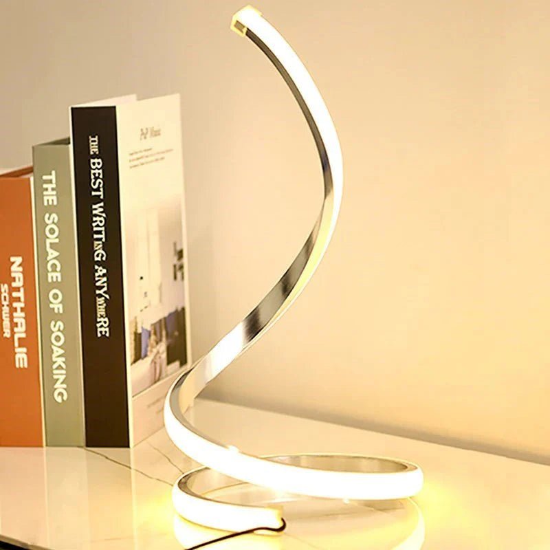 Luminária Abajur de Mesa Minimalista em Espiral - Decors