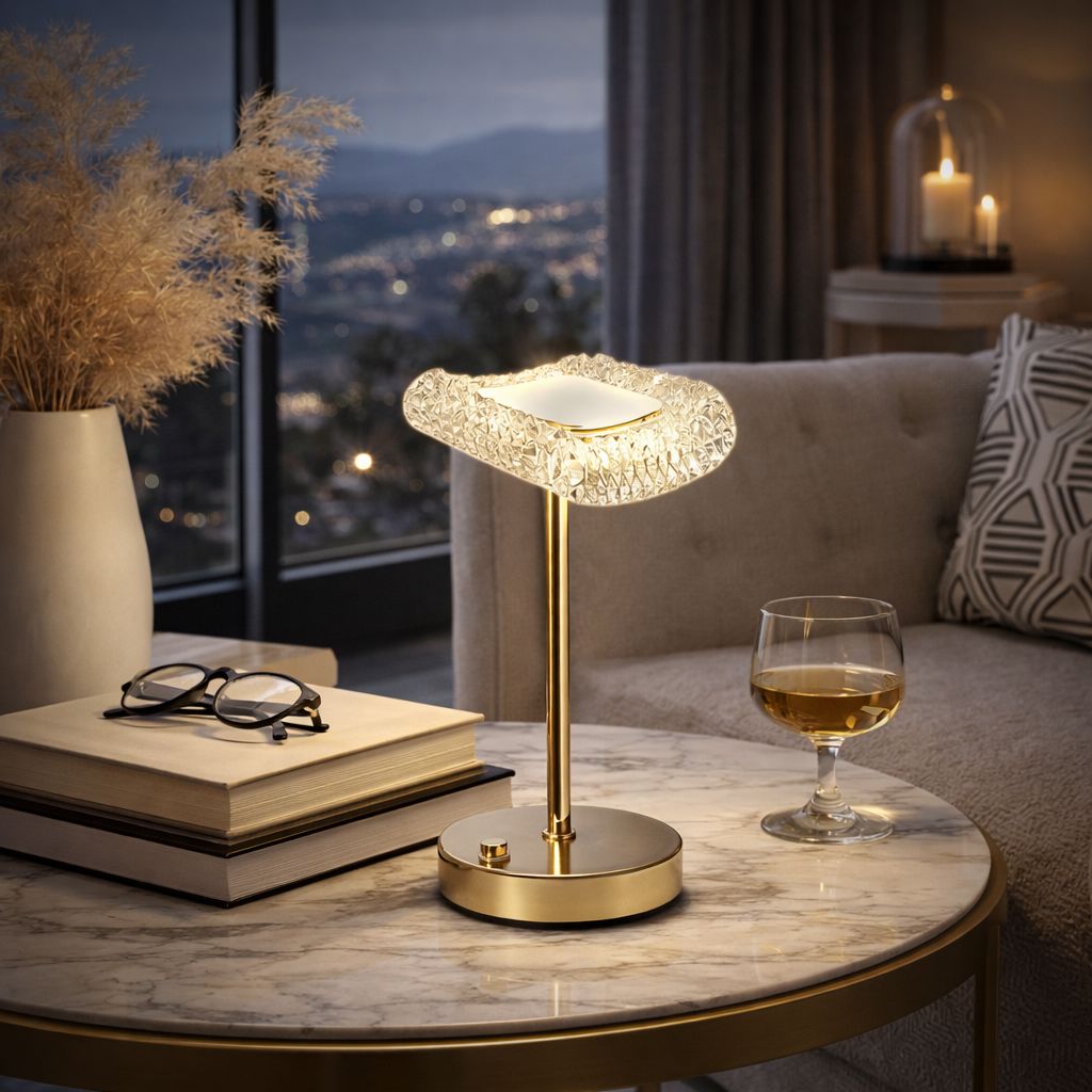 Luminária Abajur de Mesa Móvel Dainty Vintage Recarregável e Sem Fio - Decors