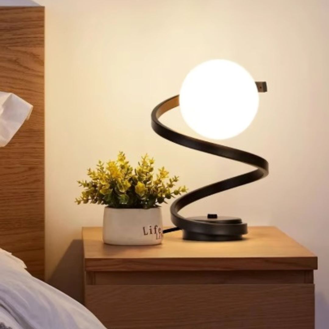Luminária Abajur de Mesa Orbit Spiral em LED 3 Tons