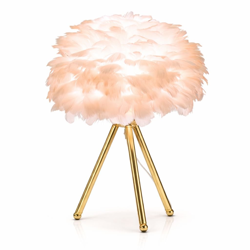 Luminária Abajur de Mesa Plumas 46cm - Decors