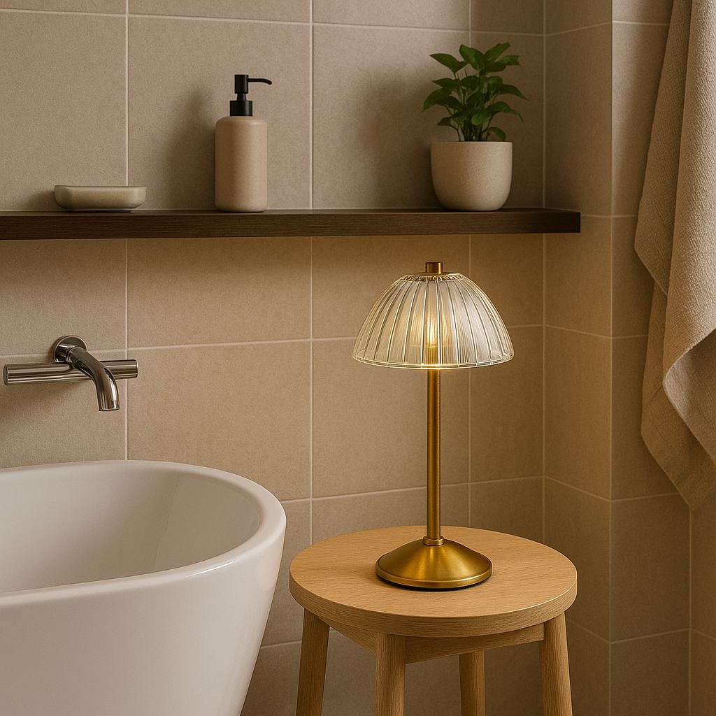 Luminária Abajur de Mesa Swin Touch em Acrílico Recarregável e Sem Fio - Decors
