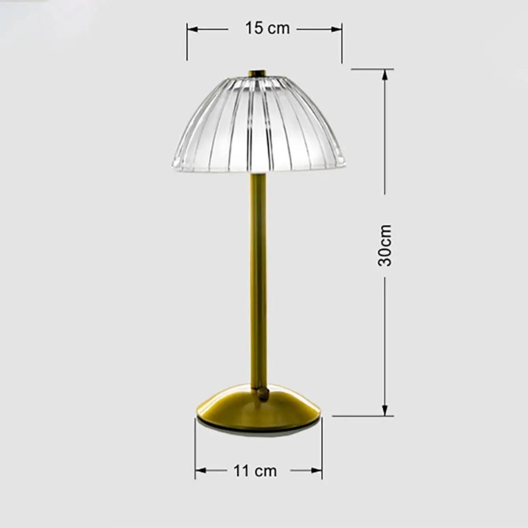 Luminária Abajur de Mesa Swin Touch em Acrílico Recarregável e Sem Fio - Decors