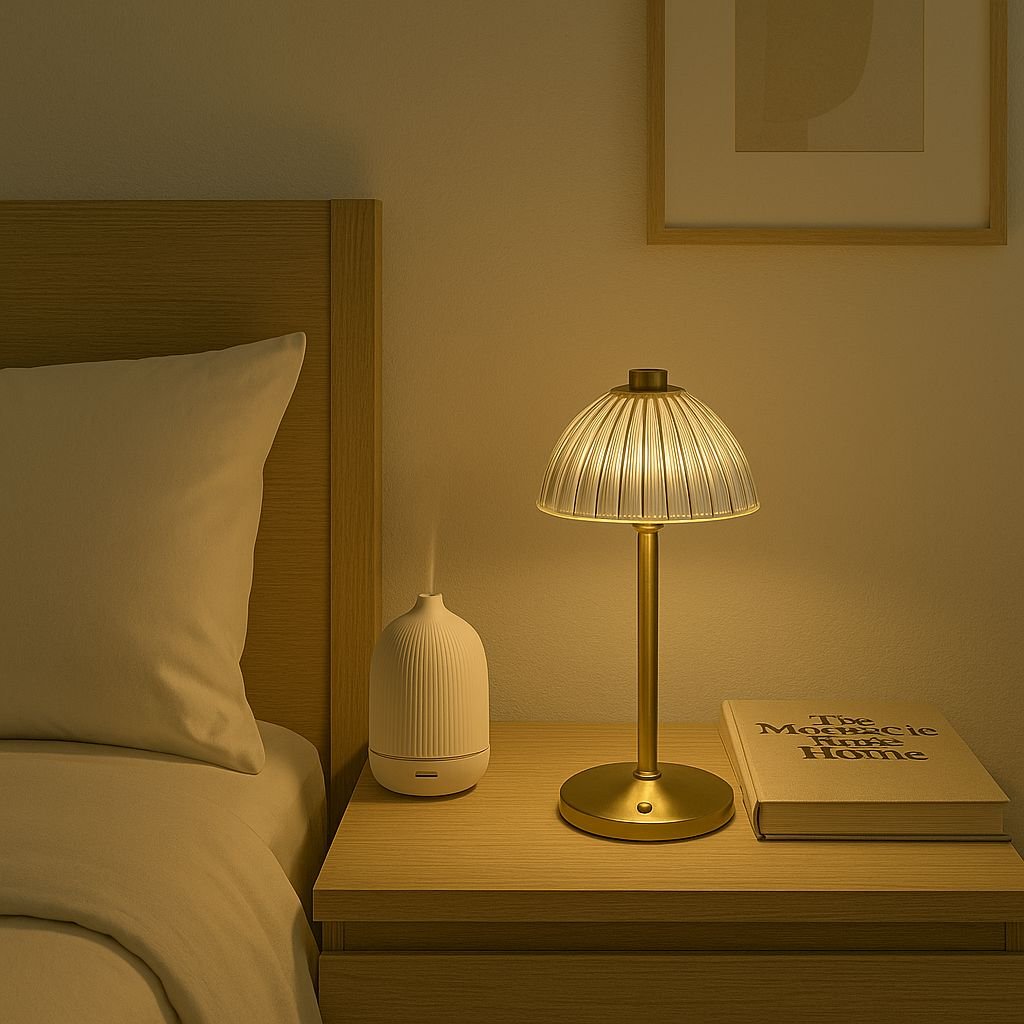 Luminária Abajur de Mesa Swin Touch em Acrílico Recarregável e Sem Fio - Decors