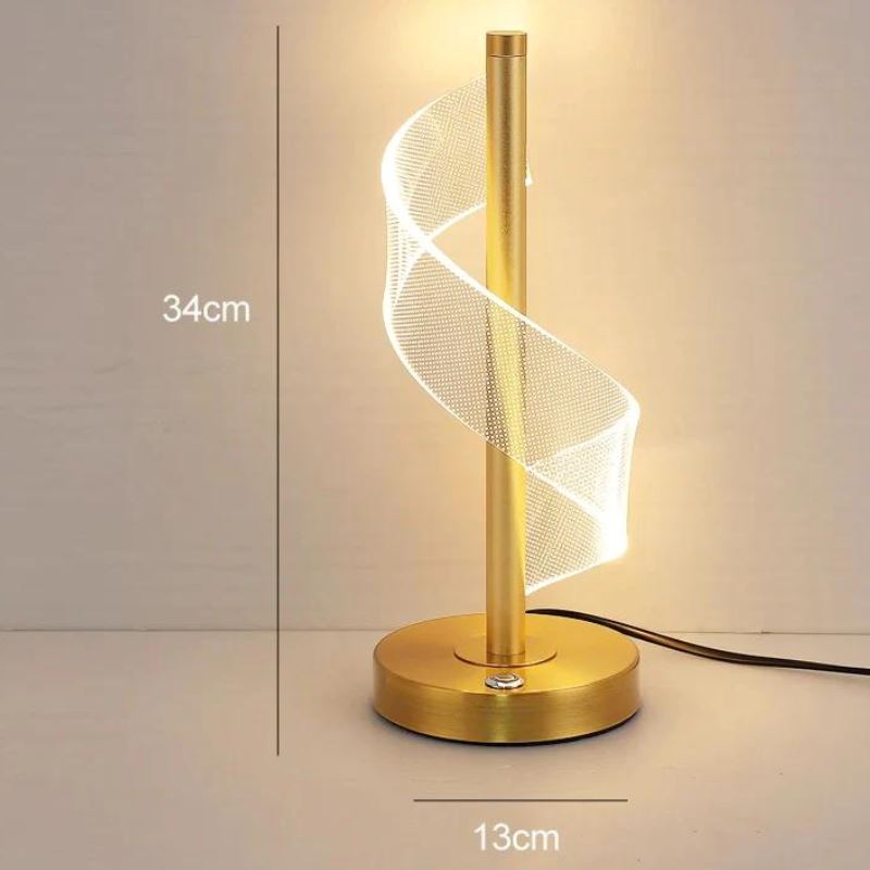 Luminária Abajur de Mesa Touch em Espiral Acrílico - Decors