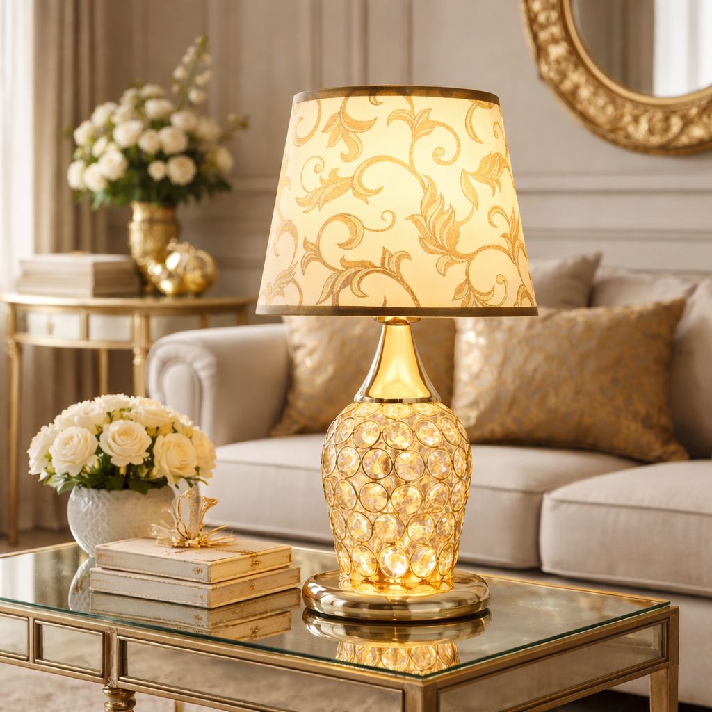 Luminária Abajur de Mesa Vintage Europeu Arabesco - Decors