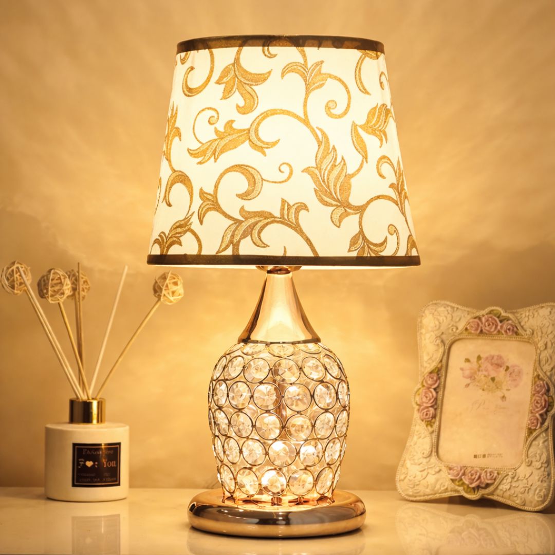 Luminária Abajur de Mesa Vintage Europeu Arabesco