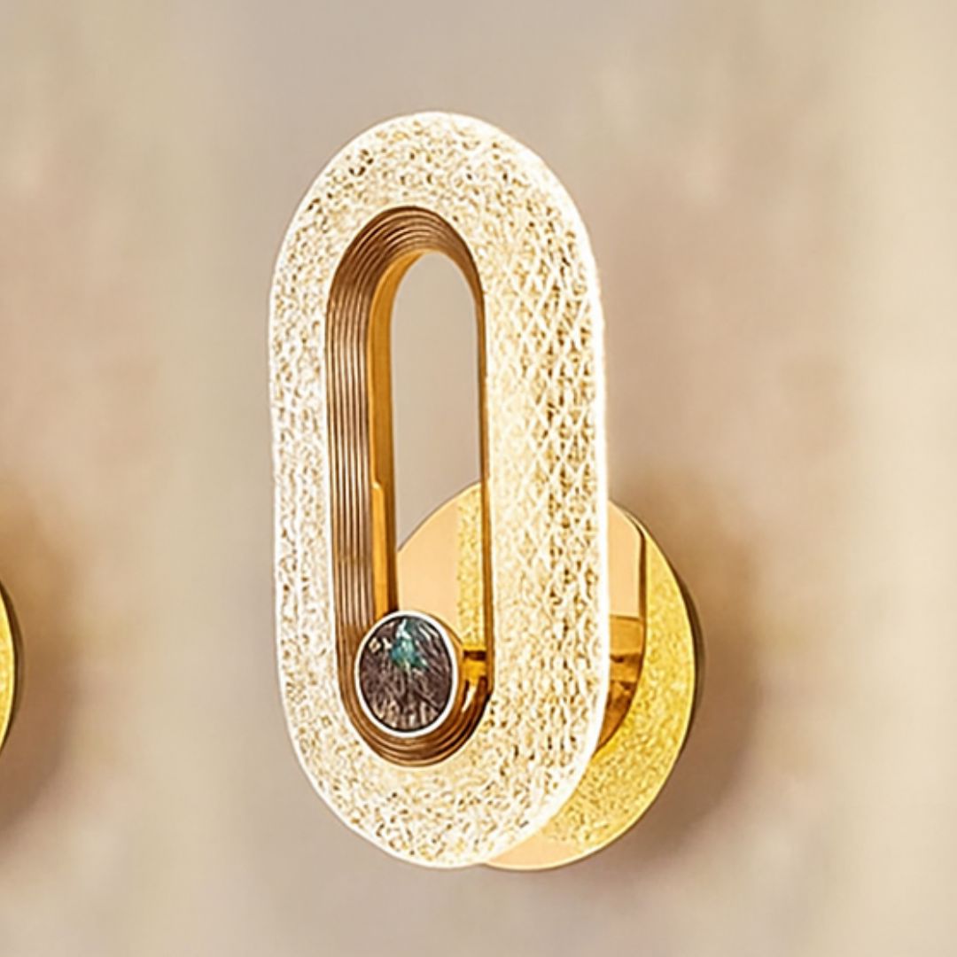 Luminária Arandela de Luxo Cristal Oval