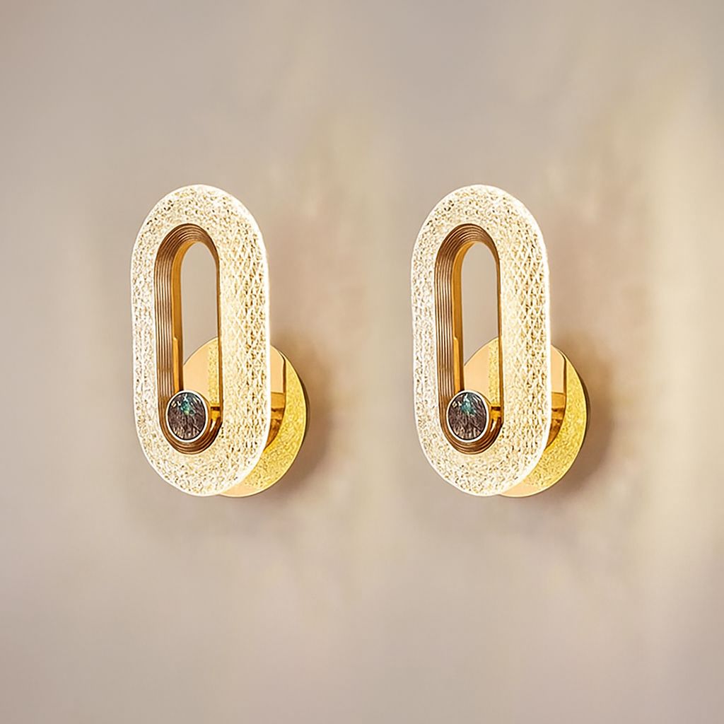 Luminária Arandela de Luxo Cristal Oval
