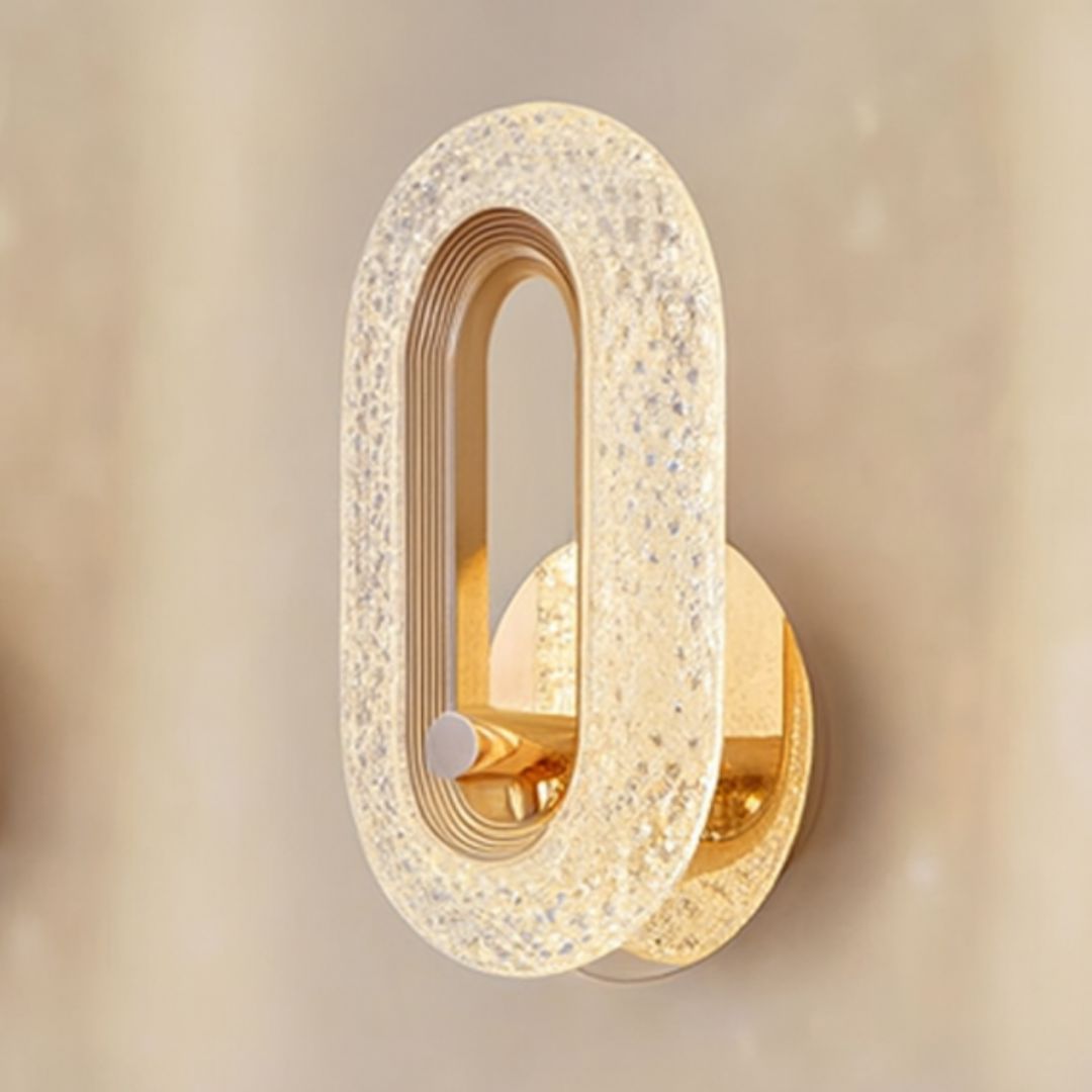 Luminária Arandela de Luxo Cristal Oval