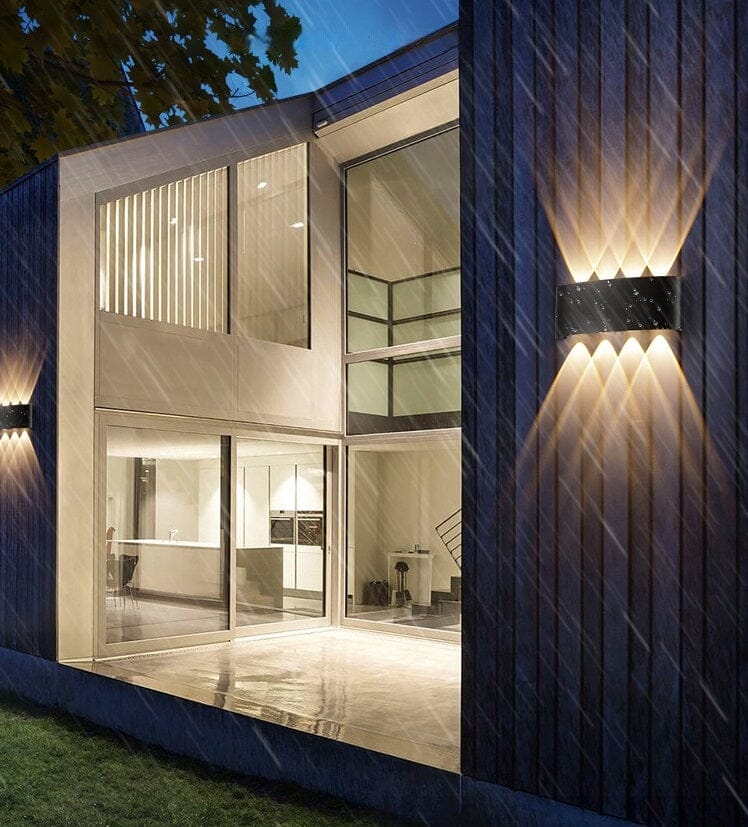 Luminária Arandela de Parede 4 Feixes de Luz Impermeável para Jardim Escada - Decors
