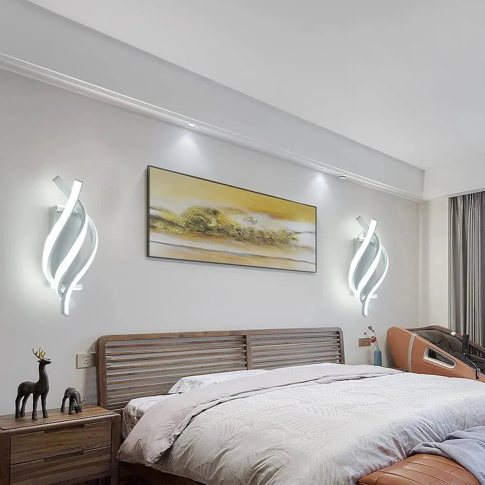Luminária Arandela de Parede Espiral Triplo em Led