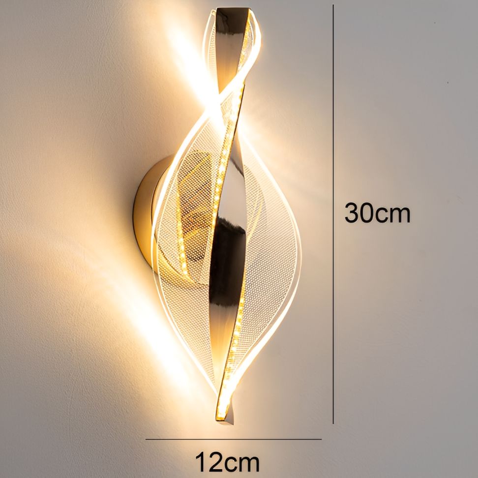 Luminária Arandela de Parede de Luxo Lumière Gold 30cm