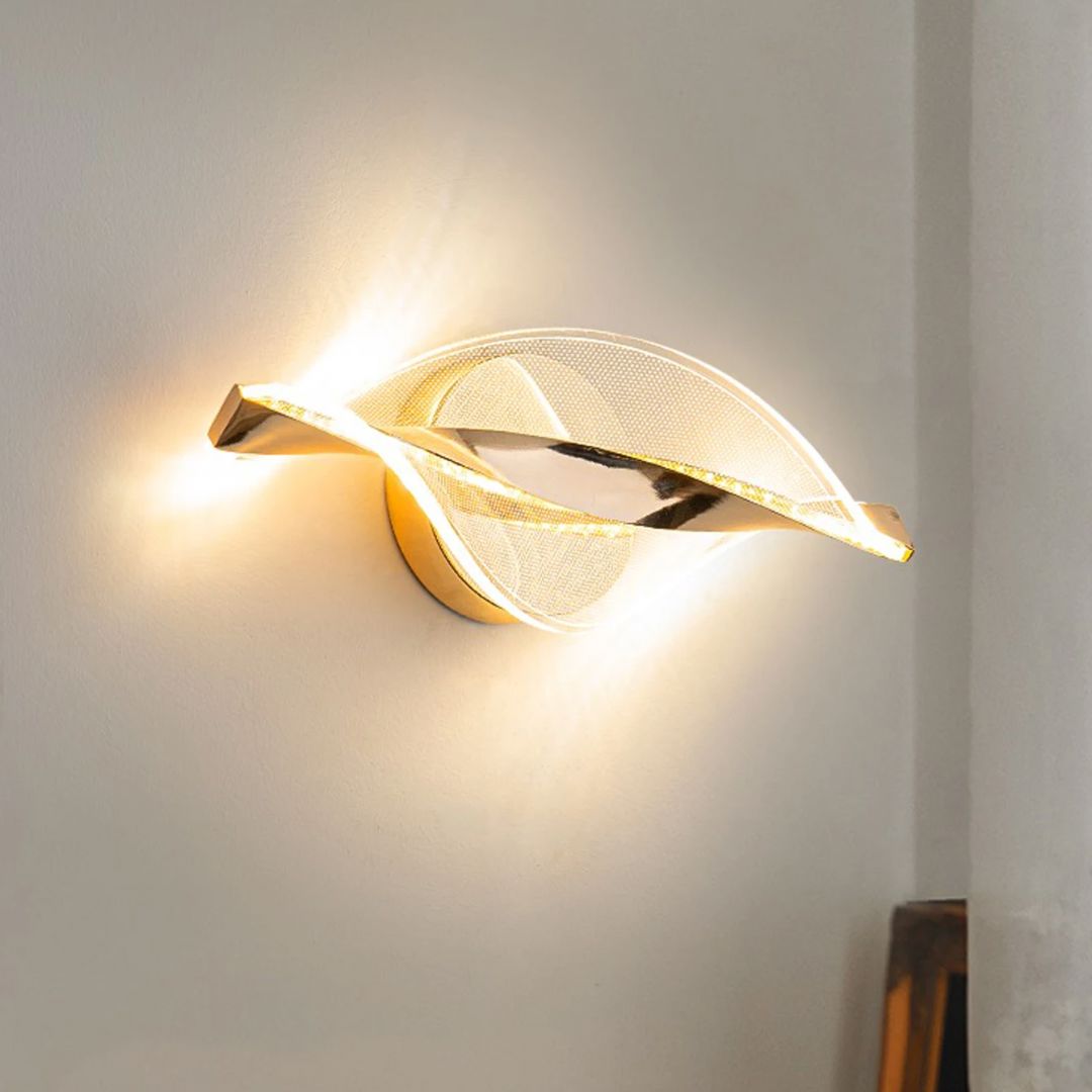 Luminária Arandela de Parede de Luxo Lumière Gold 30cm