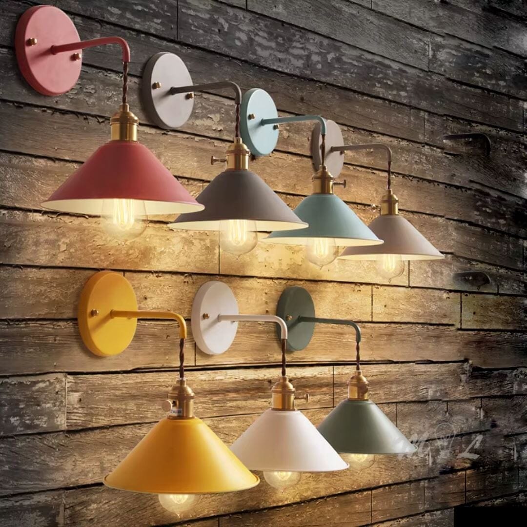 Luminária Arandela de Parede Vintage Retrô Colors Ajustável - Decors