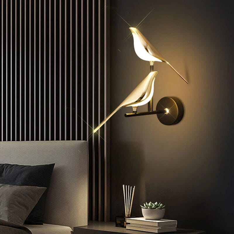 Luminária Arandela Luxuosa de Parede Pássaros - Decors