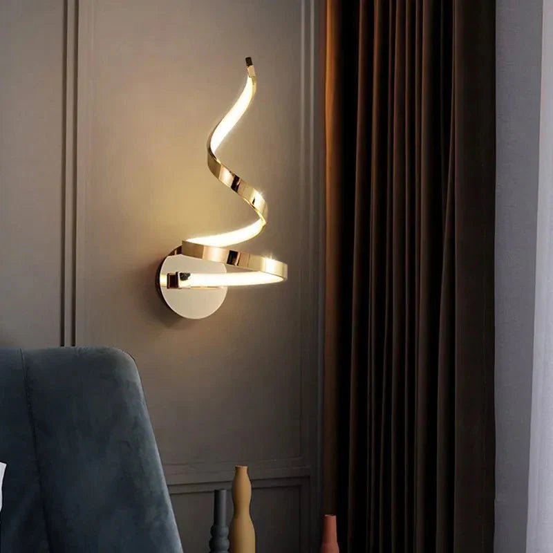 Luminária Arandela Luxuosa Minimalista em Espiral - Decors