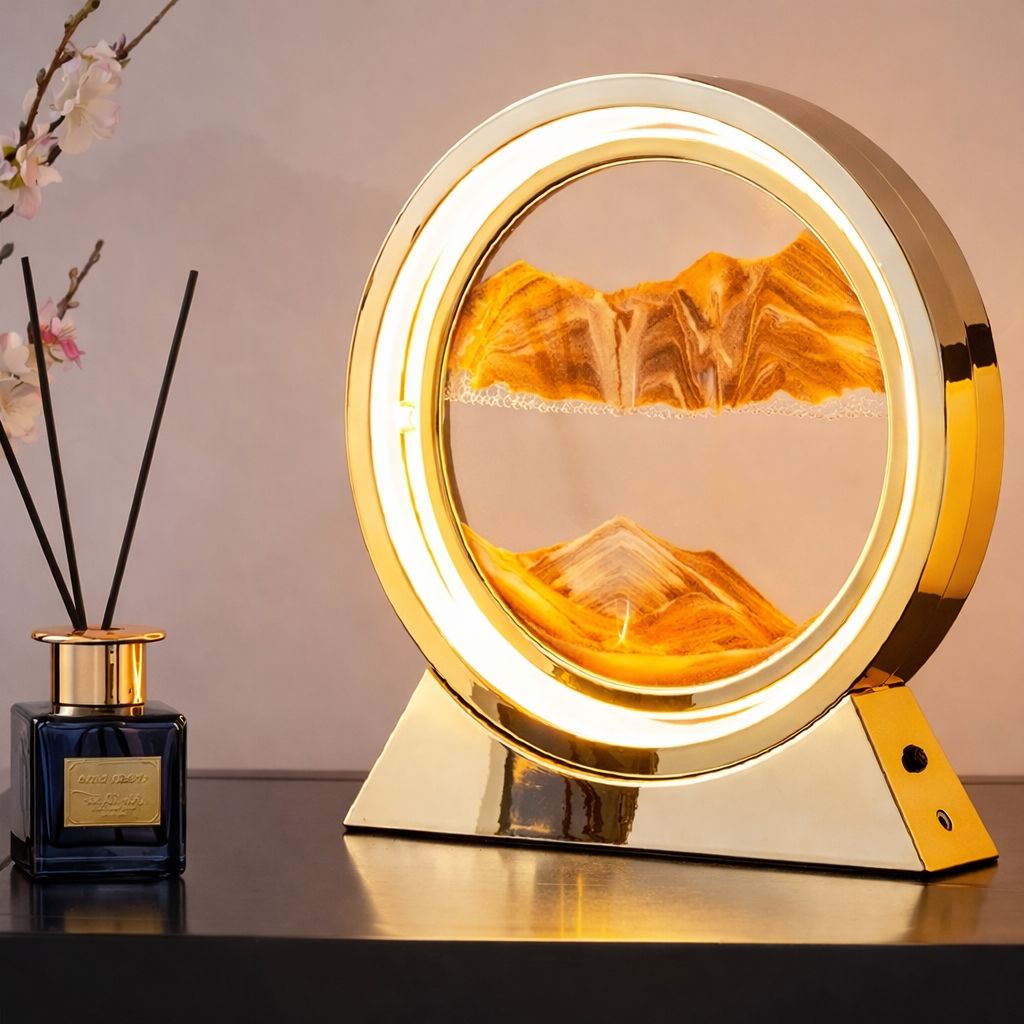 Luminária Criativa Ampulheta Quicksand em Led - Decors