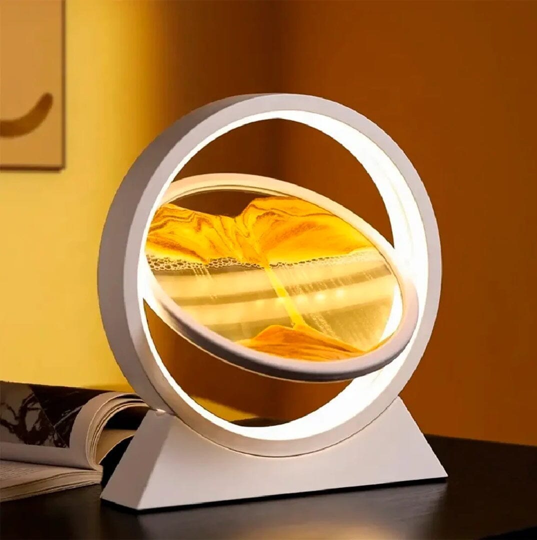 Luminária Criativa Ampulheta Quicksand em Led