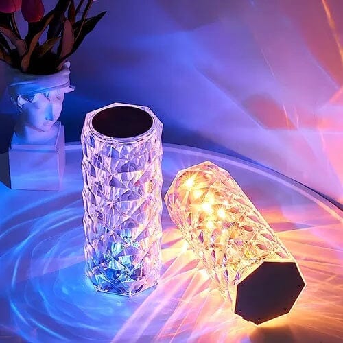 Luminária Cristal Touch de Mesa em Led - 16 Cores (Sem fio e Recarregável) - Decors